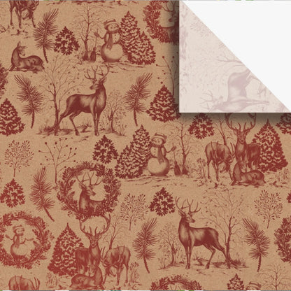 Winter Woods Toile Tissue Paper