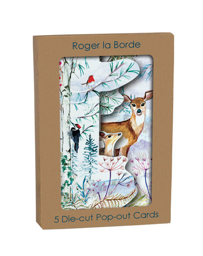 Wild Winter's Song Deer Tri-Fold Boxed Holiday Cards