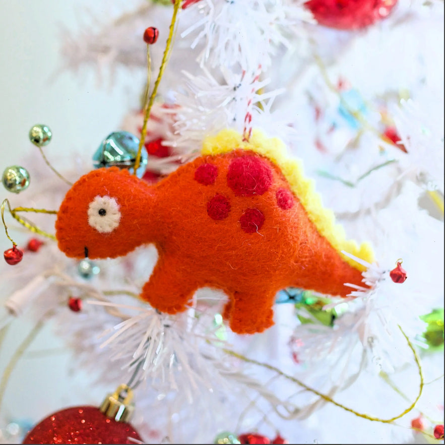 Stegosaurus Felted Ornament