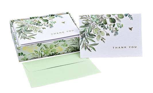 Eucalyptus Thank You Boxed Note Cards