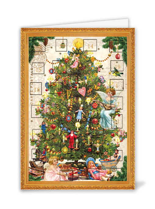 Tree with Gifts Advent Calendar Card