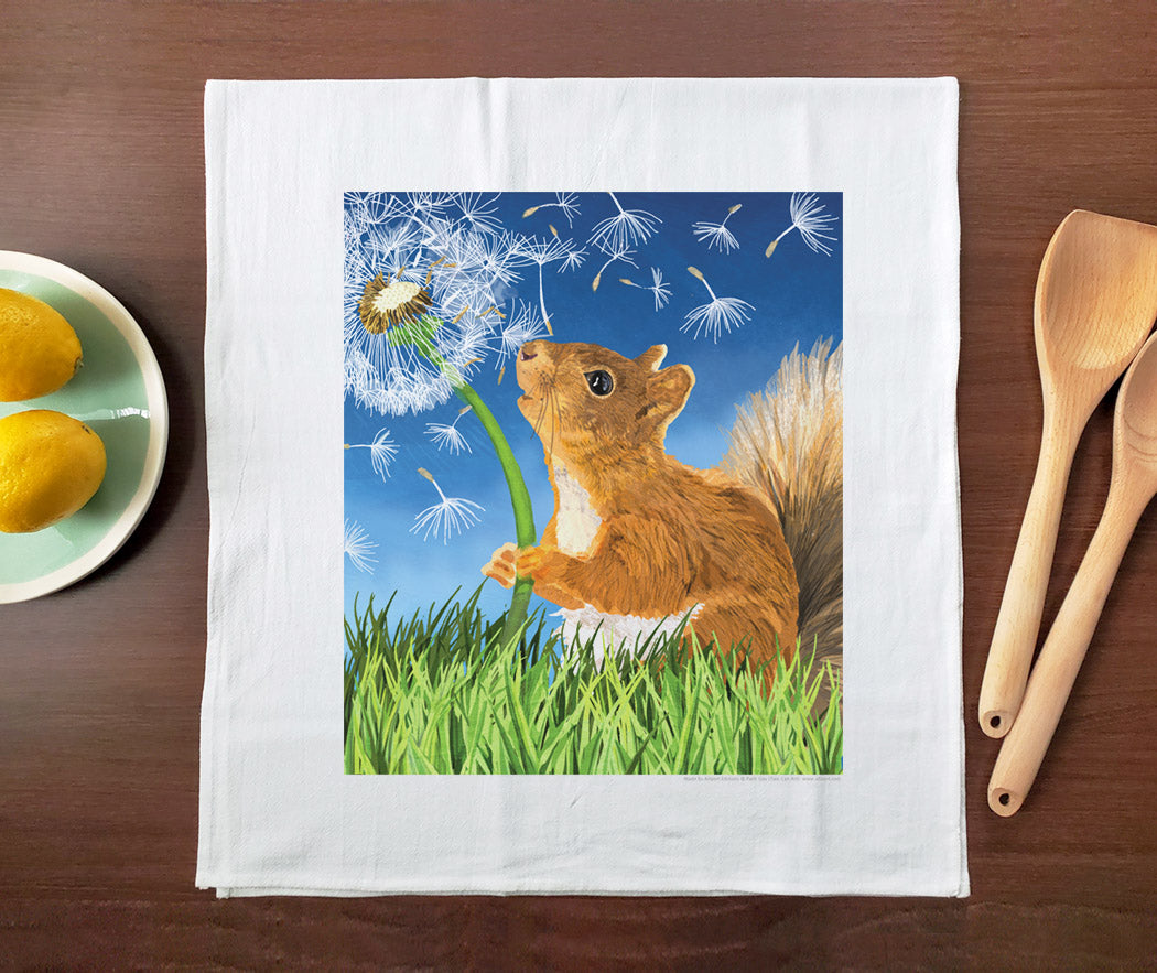 Squirrel Dandelion Towel