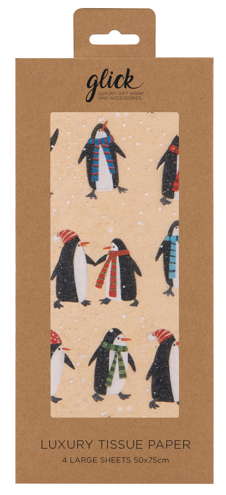 Kraft Penguins Luxury Holiday Tissue Paper