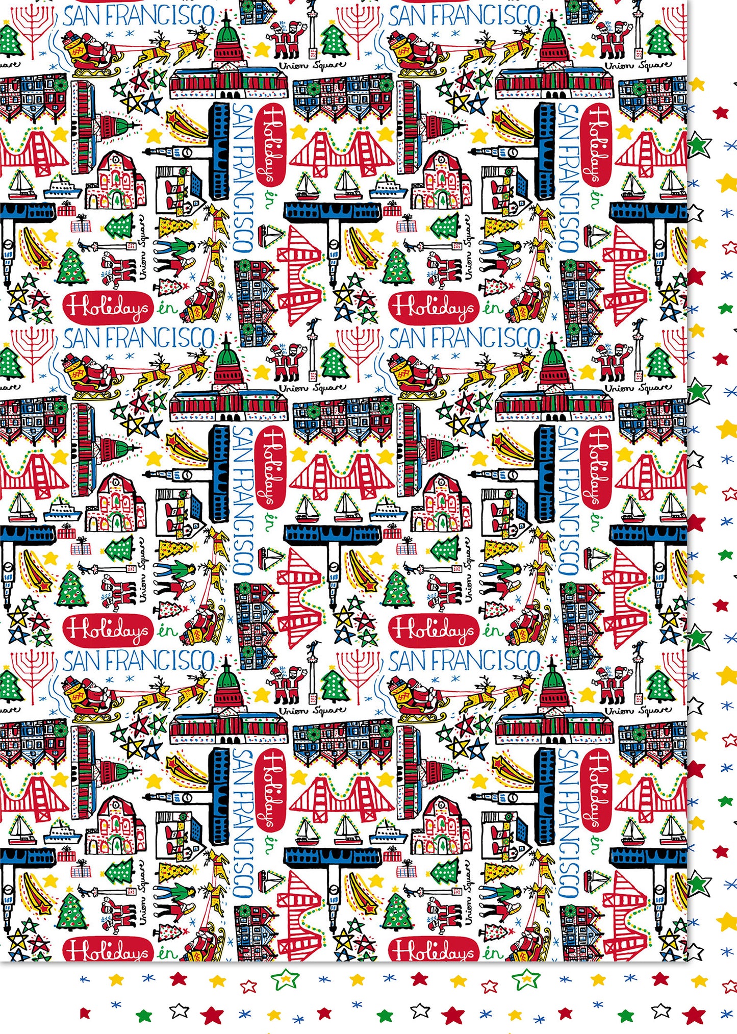 Holidays in San Francisco Reversible Flat Wrap