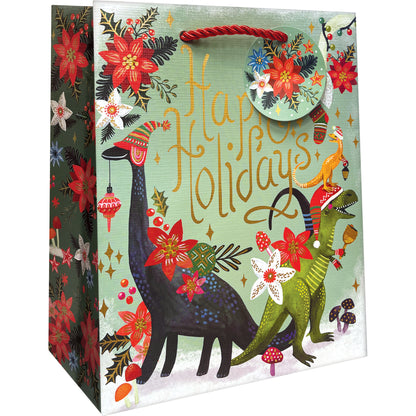 Festive Dinosaurs Holiday Gift Bags