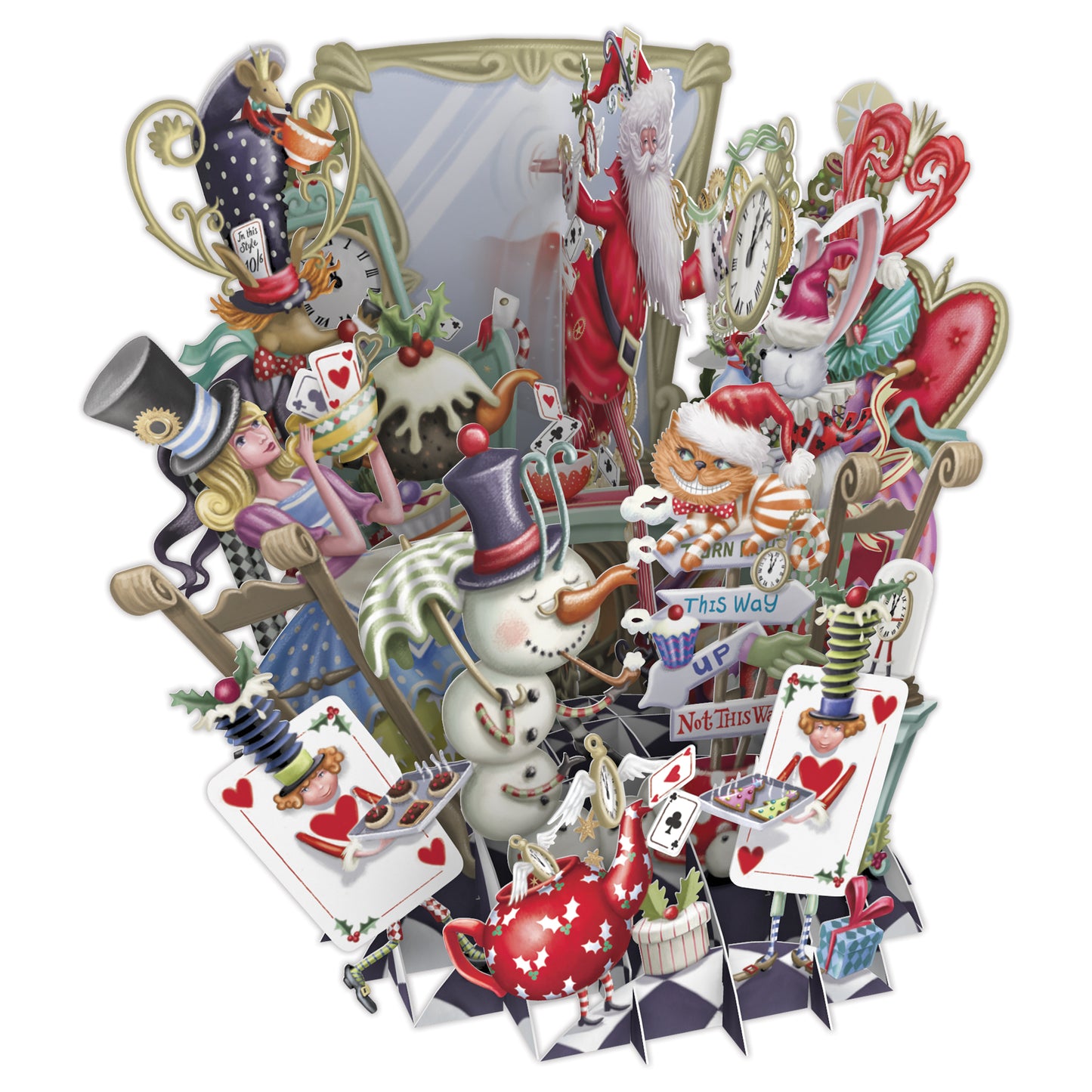 3D Pop-Up Christmas Card: Alice's Christmas