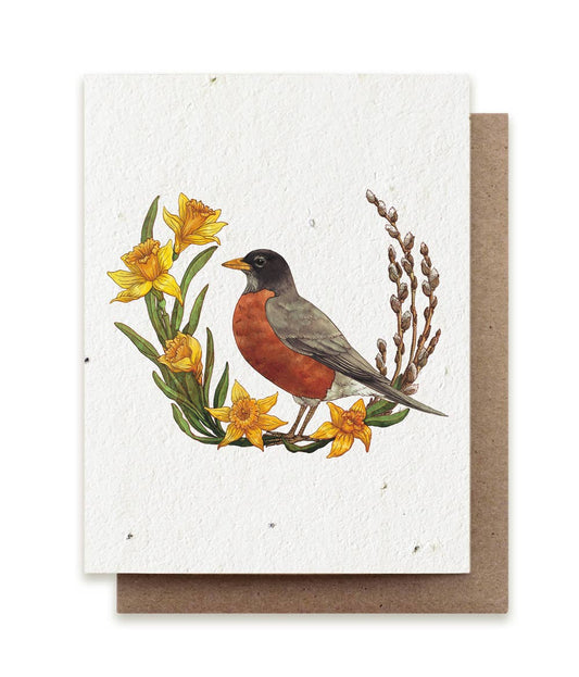 Spring Robin Plantable Herb Seed Card