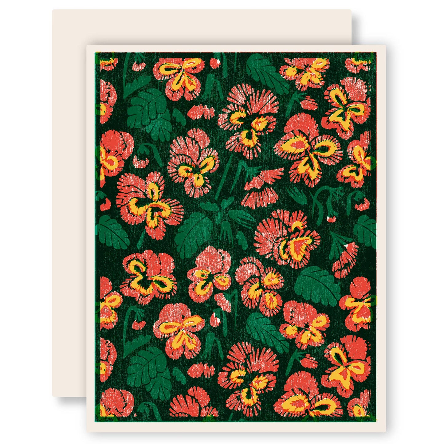 Red Pansies Boxed Cards