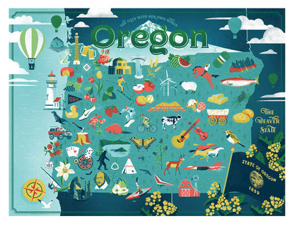 Oregon Map Puzzle - 500pc