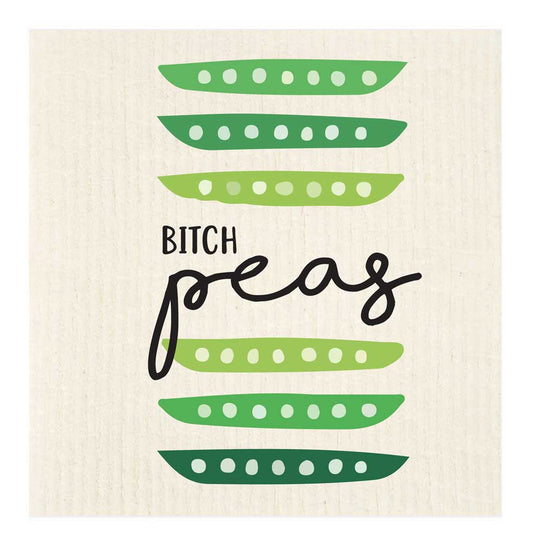 B*tch Peas Swedish Dishcloth