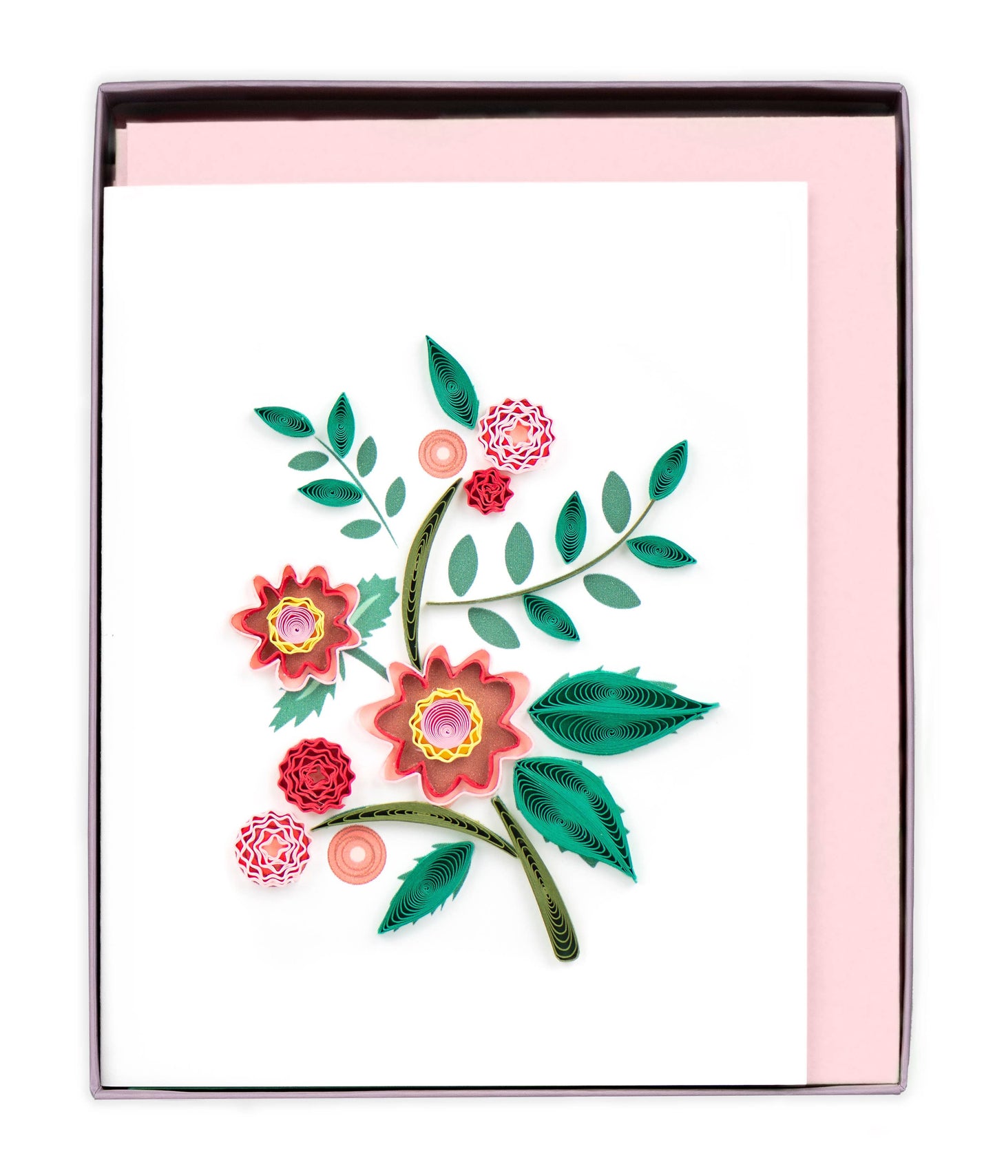 Decorative Floral Quilled Note Card Box Set