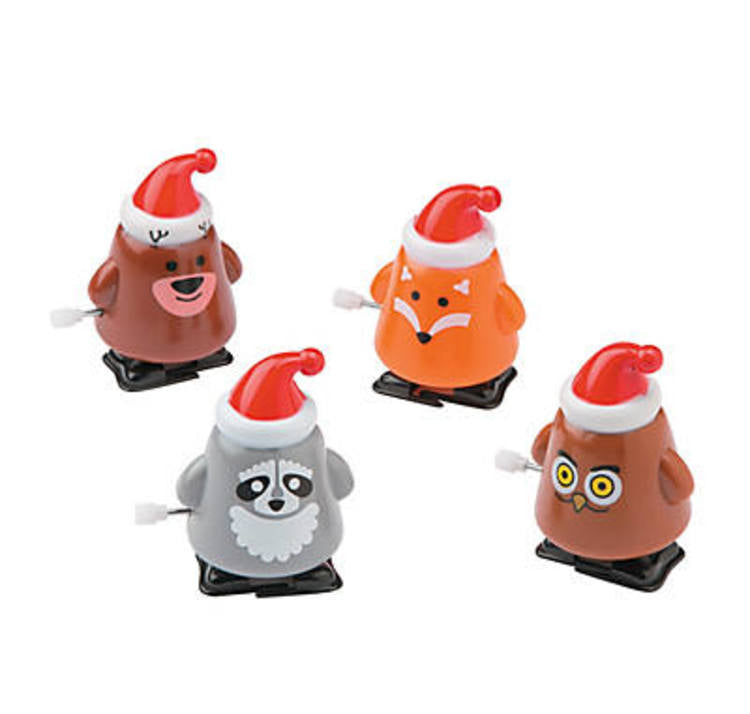 Winter Woodland Wind-Up Toys, Set of 4