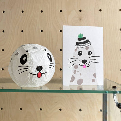 Seal Japanese Paper Balloon Card