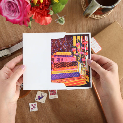 Still Life with Books and Flowers Boxed Cards