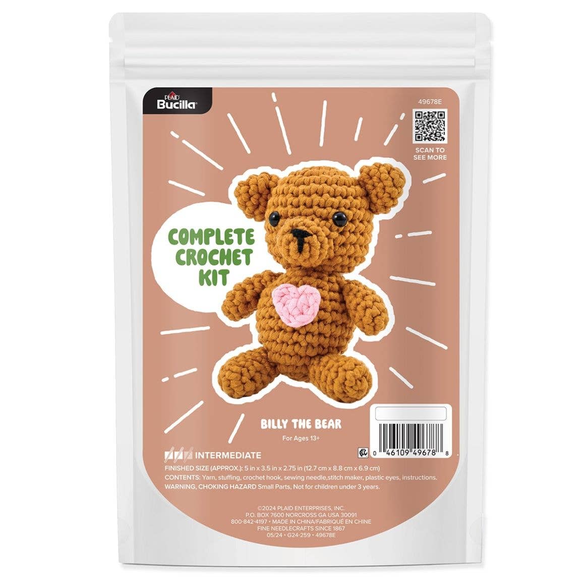 Billy the Bear Amigurumi Crochet Kit