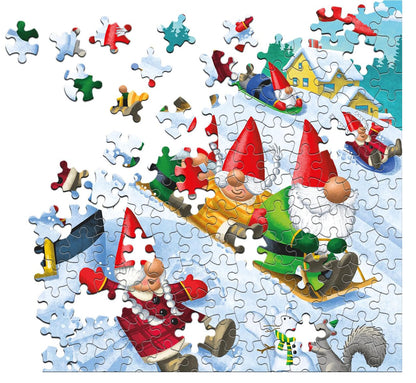 Gnomes Go Sledding Puzzle - 300pc