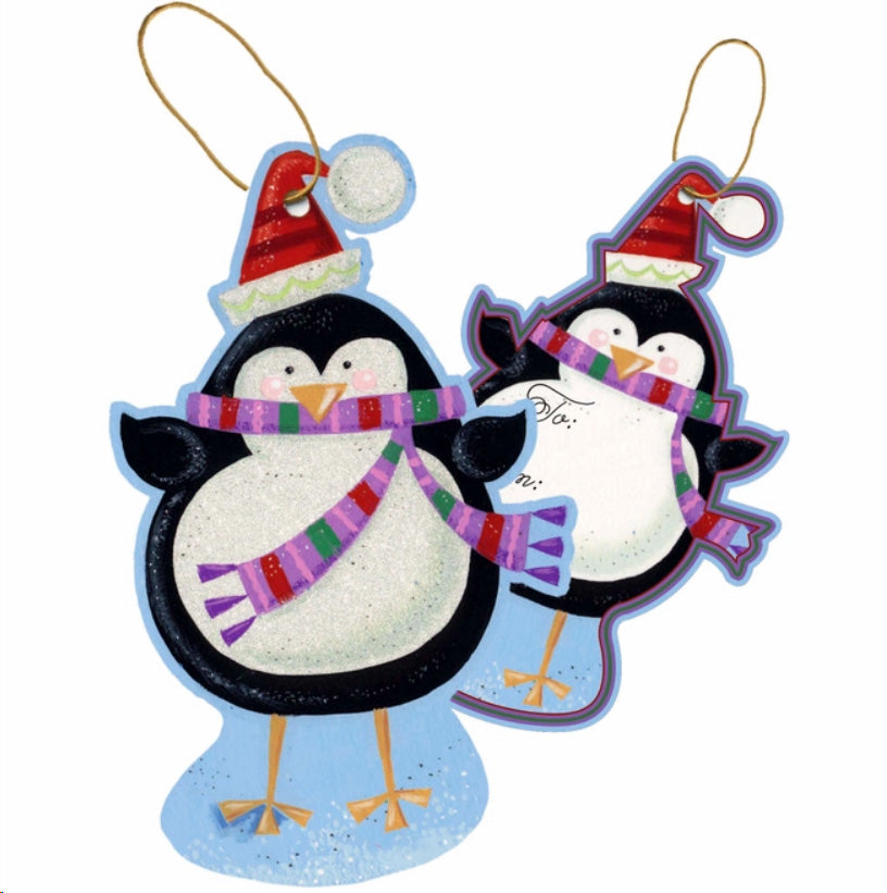 Penguin Skater Holiday Gift Tag Pack