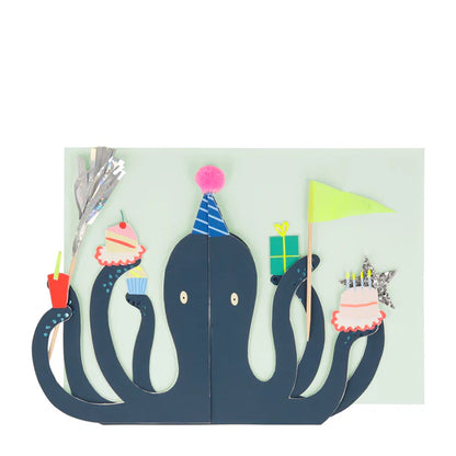 Party Octopus Pop-Up Birthday Card