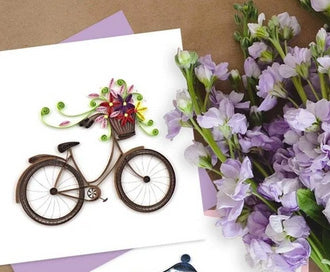 Bicycle Quilling Card