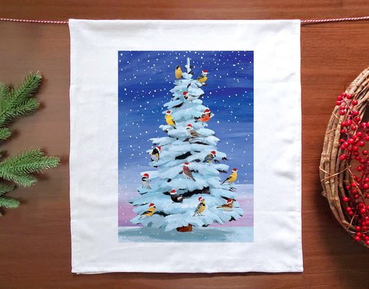 Birdies Tree Holiday Towel