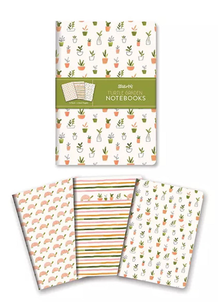 Turtle Garden Medium Notebook Trio