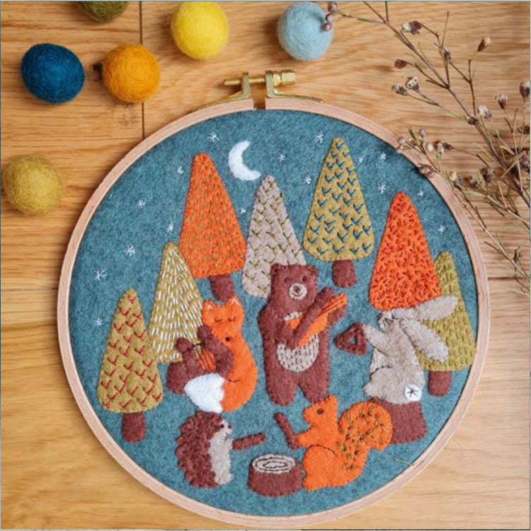 Woodland Melody Felt Applique Hoop Kit