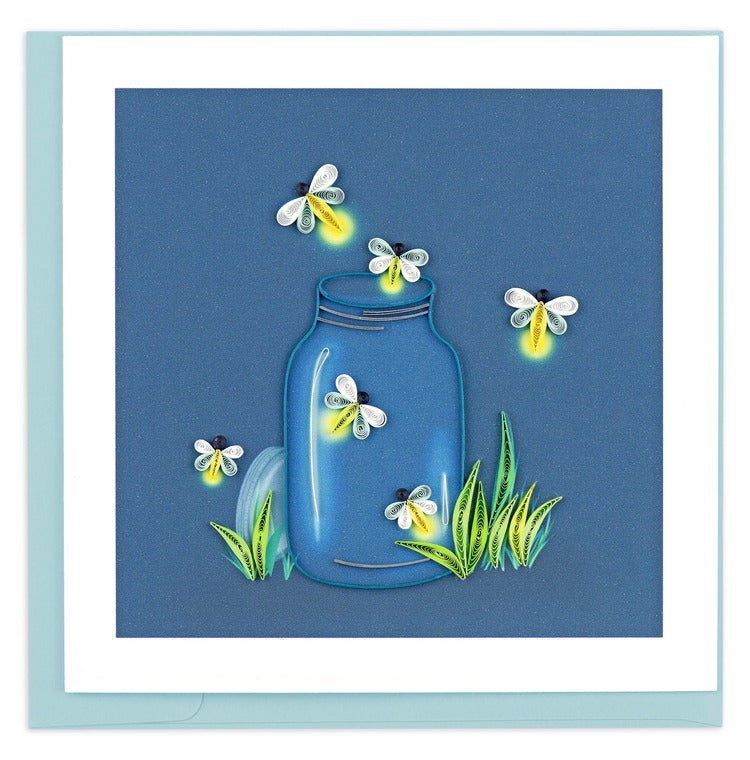 Fireflies Quilled Card