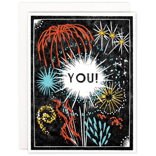 You! Fireworks Blank Card