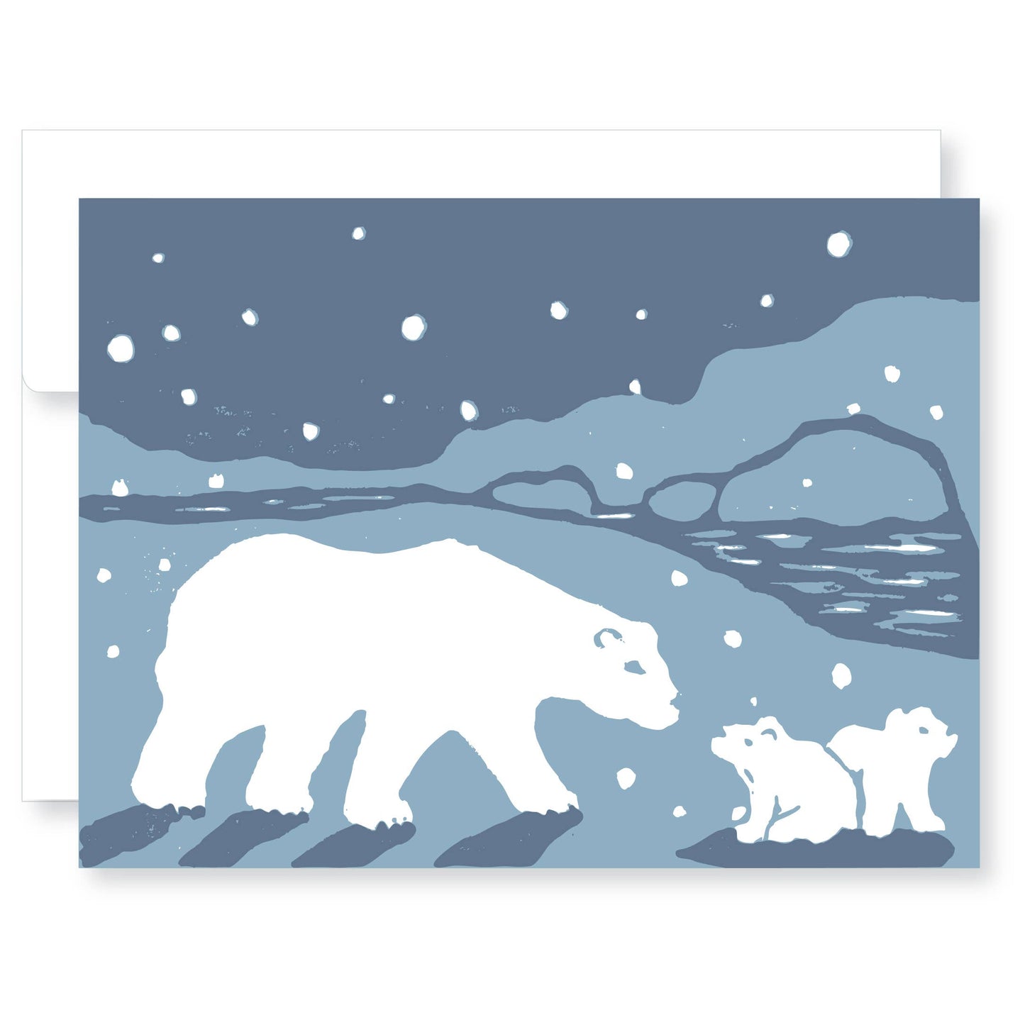 Polar Peace Pearlescent Holiday Boxed Cards