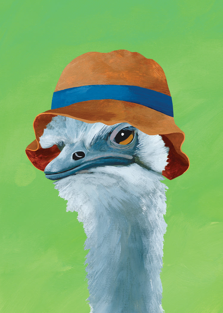 Ostrich Mini Card