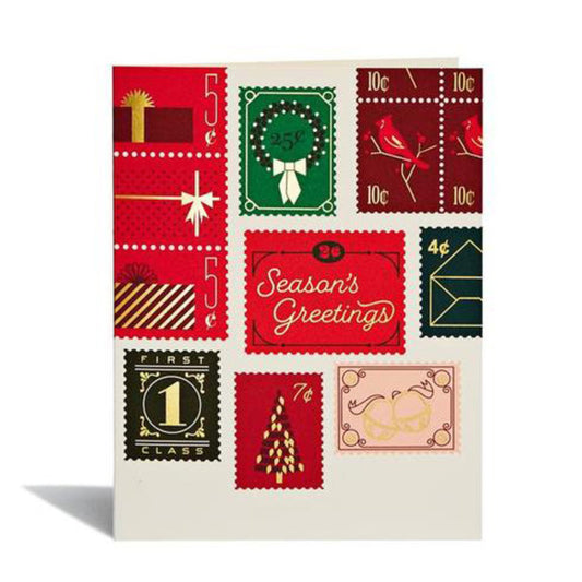 Vintage Stamp Boxed Holiday Cards