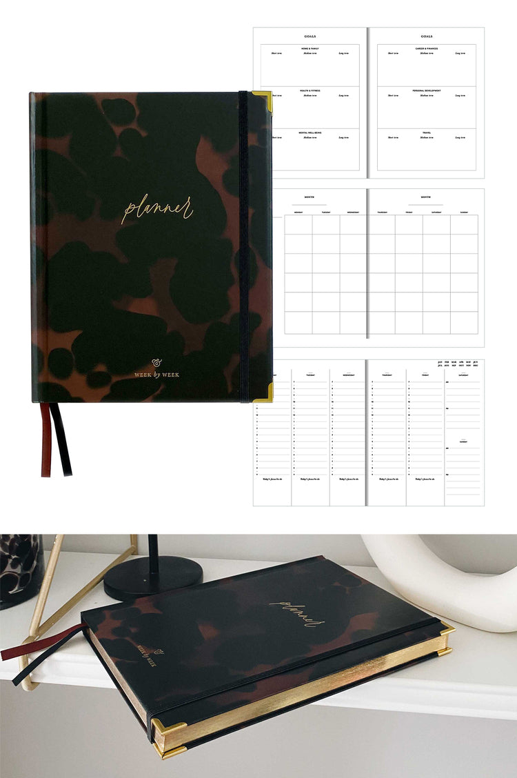 Tortoiseshell Luxe Undated Weekly Planner