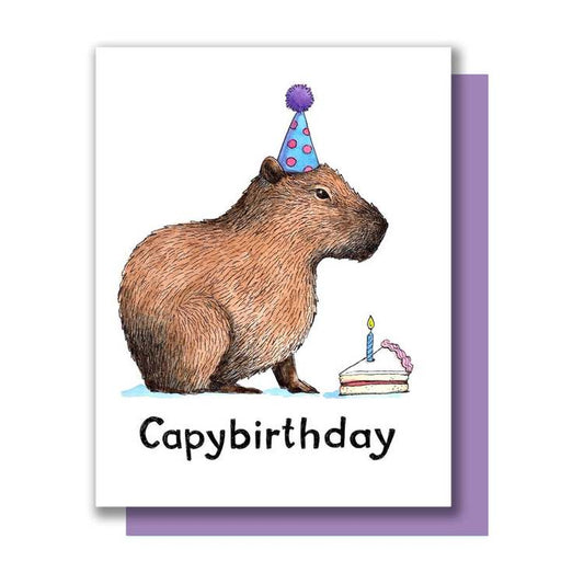 Capybara Birthday Card