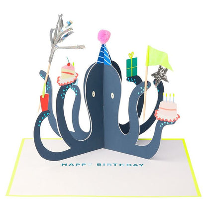 Party Octopus Pop-Up Birthday Card