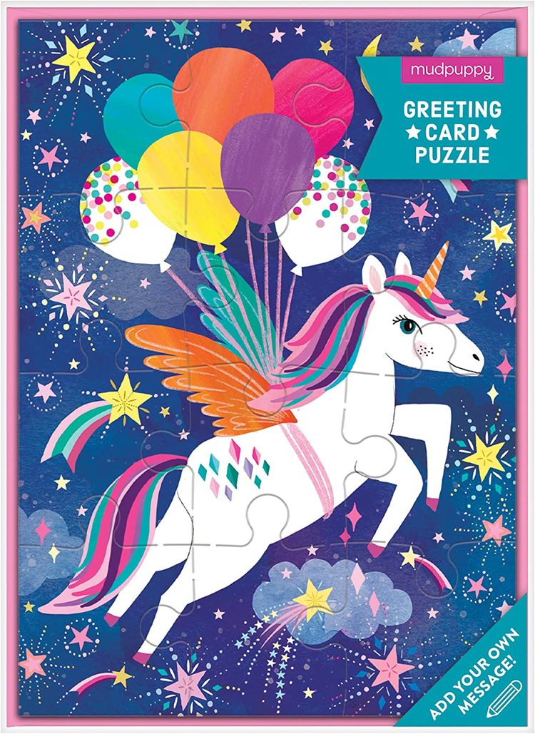 Magical Unicorn Puzzle Card - 12pc