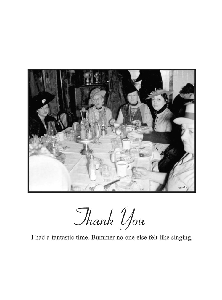 Singing Lady Thanks Humor Card