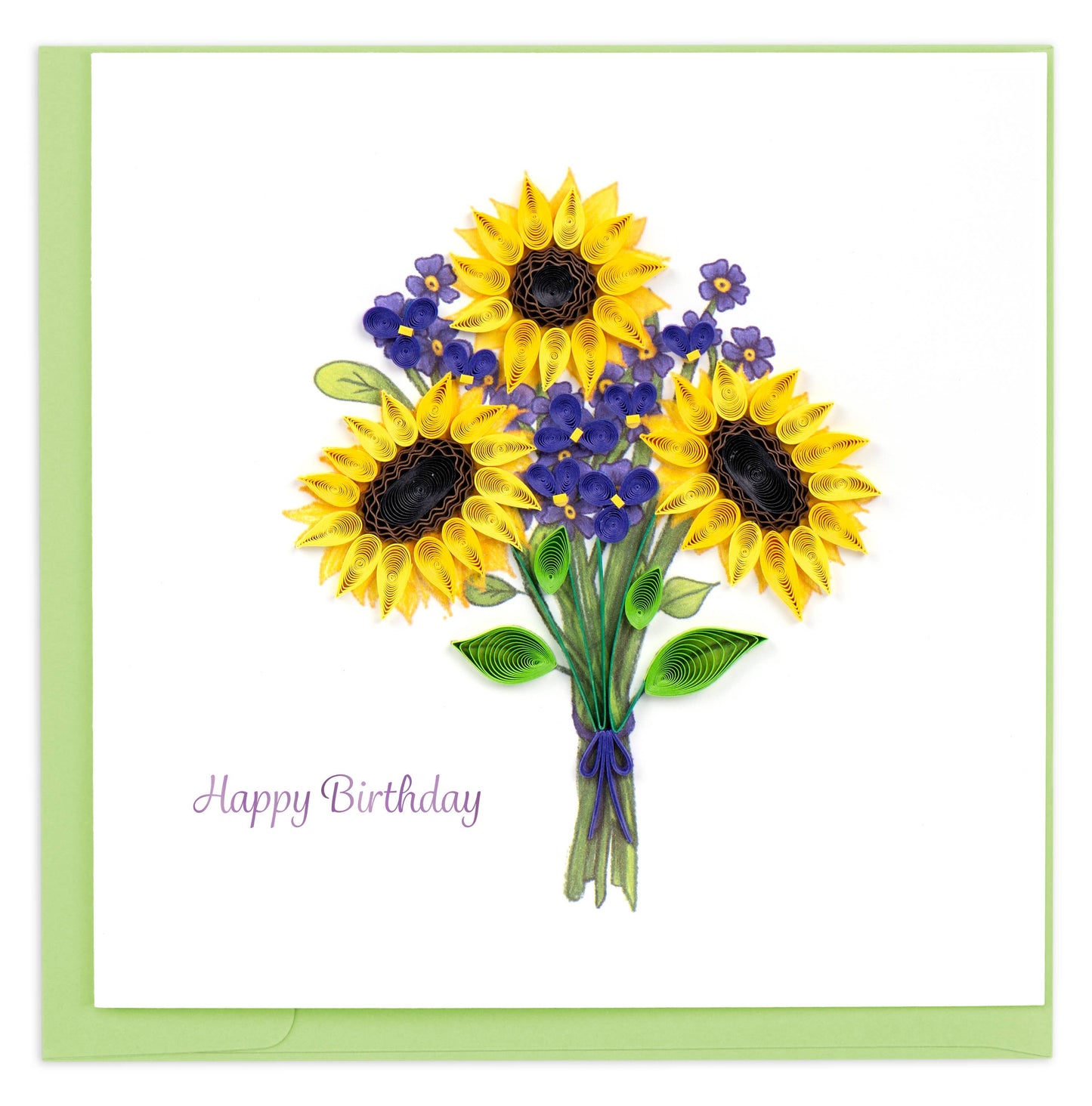 Birthday Sunflower Bouquet Quilled Card