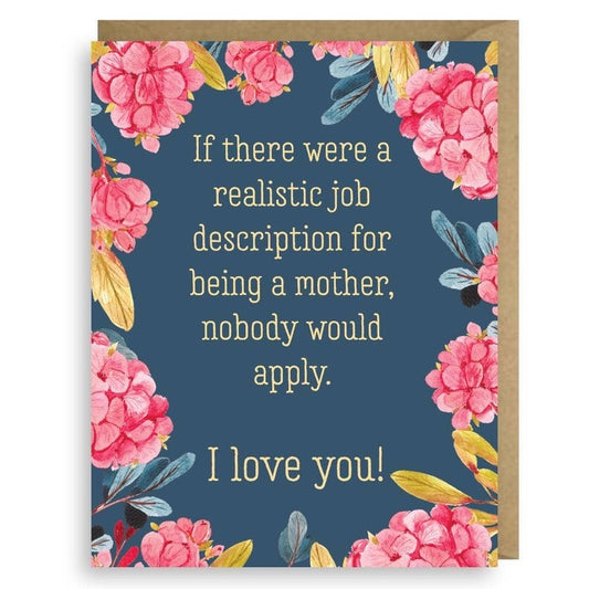 Mother's Job Description Card