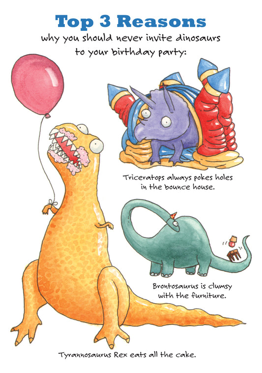 Dino Birthday Party Card