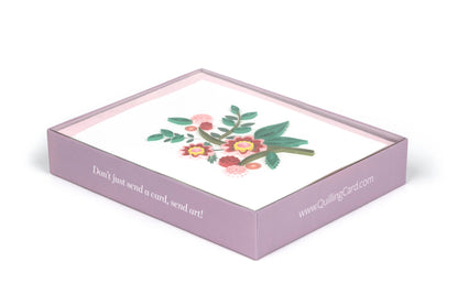 Decorative Floral Quilled Note Card Box Set