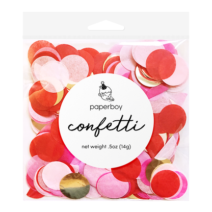 Red, Pink, and Gold Valentine's Confetti