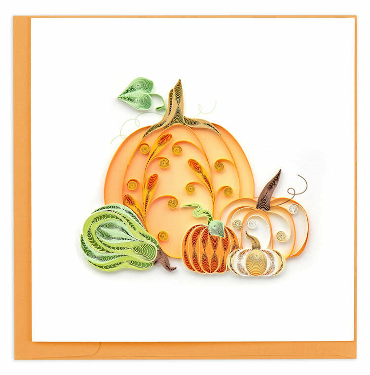 Pumpkins and Gourds Quilling Card