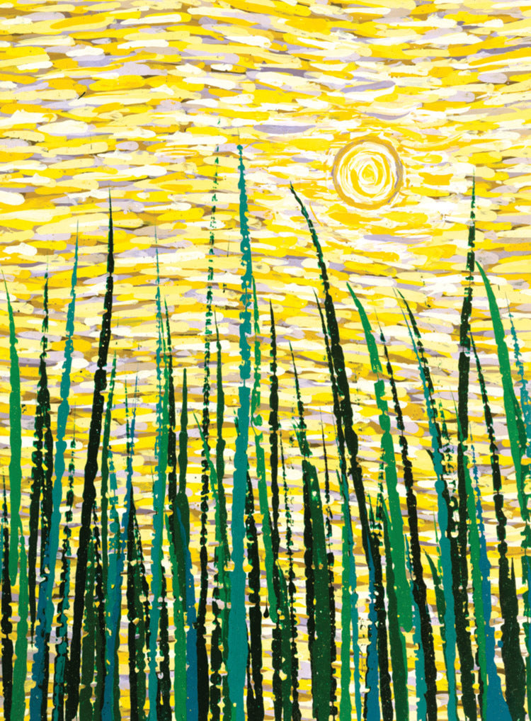 Green Grass, Yellow Sky Mini Card