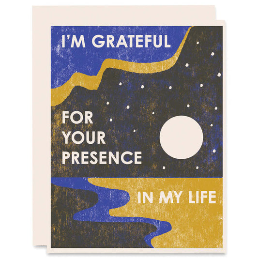 Grateful For Your Presence Thank You Card