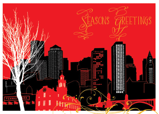 Boston Foil Holiday Card