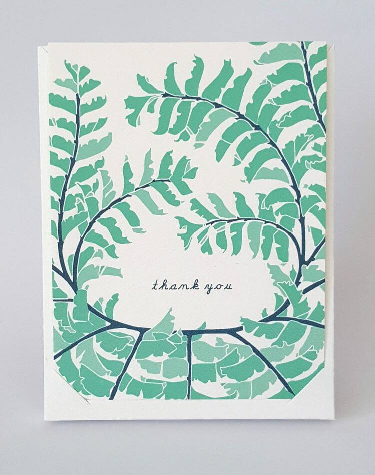 Ferns Thank You Card