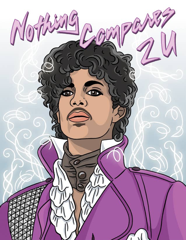 Prince Nothing Compares Blank Card