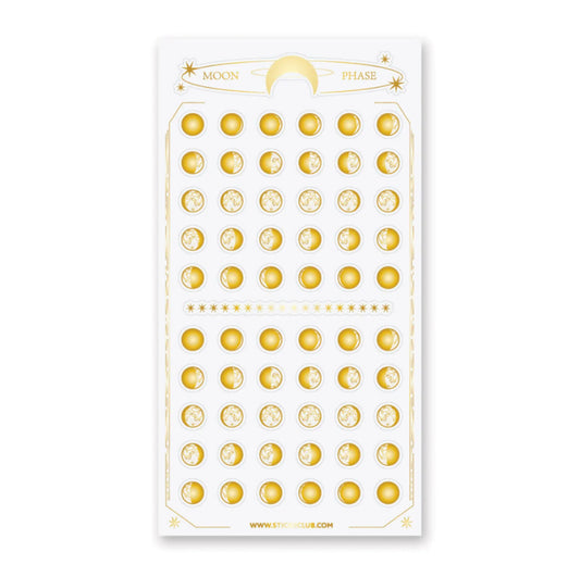 Golden Moon Phases Sticker Sheet