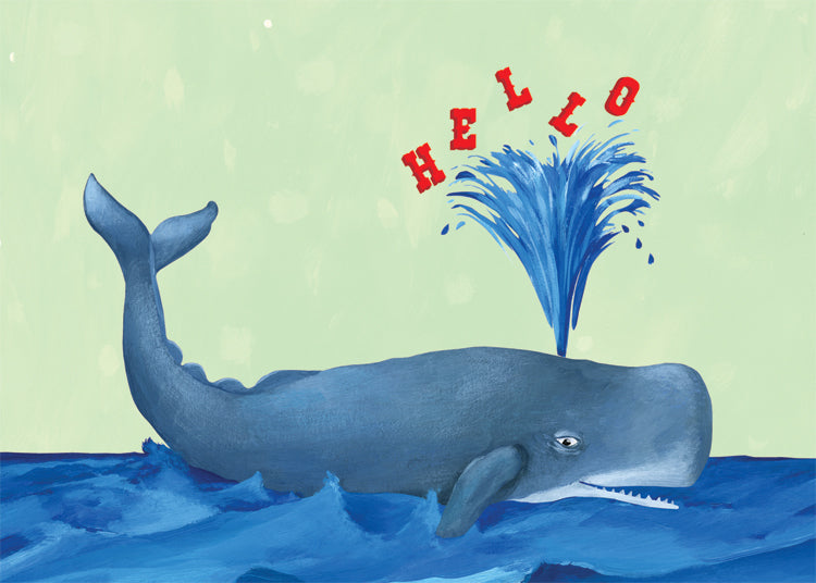 Hello Whale Mini Card