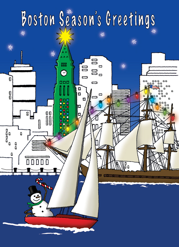 Boston Landmarks Holiday Card